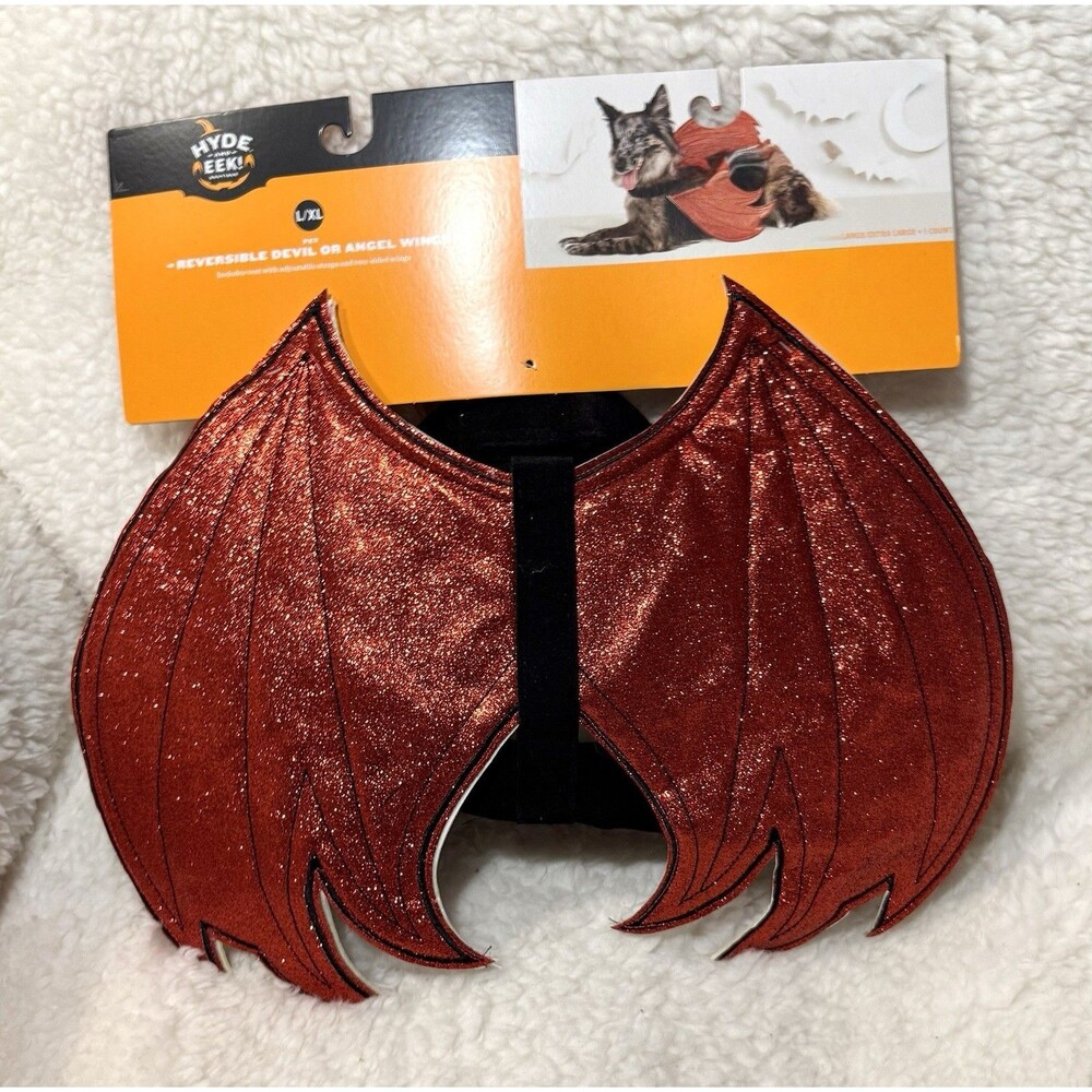 Reversible Red Devil Angel Wings Halloween Dog Costume L /XL Hyde & EEK! NEW - Picture 5 of 8